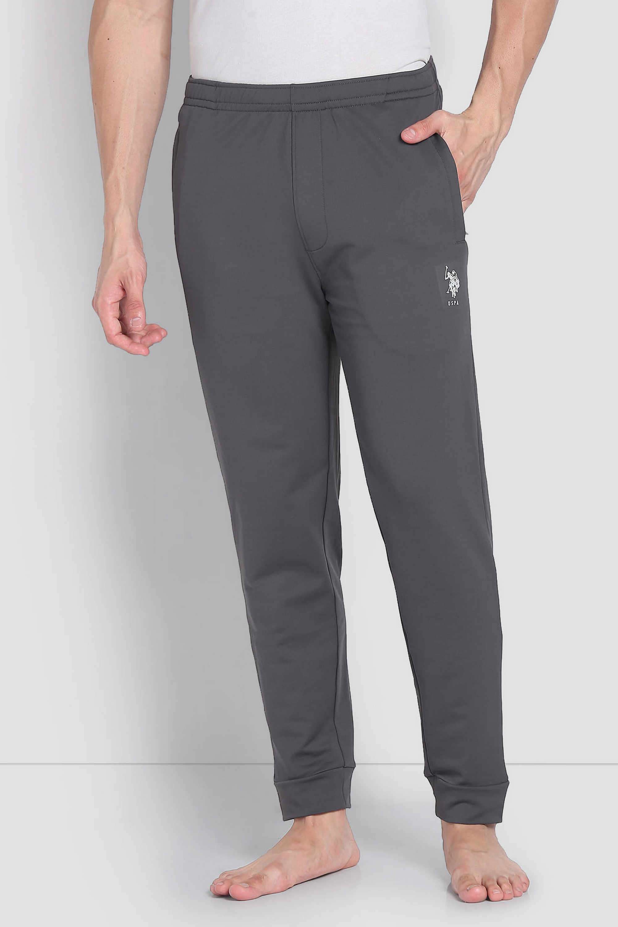 Solid-Polyester-Regular-fit-Men-s-Track-Pants