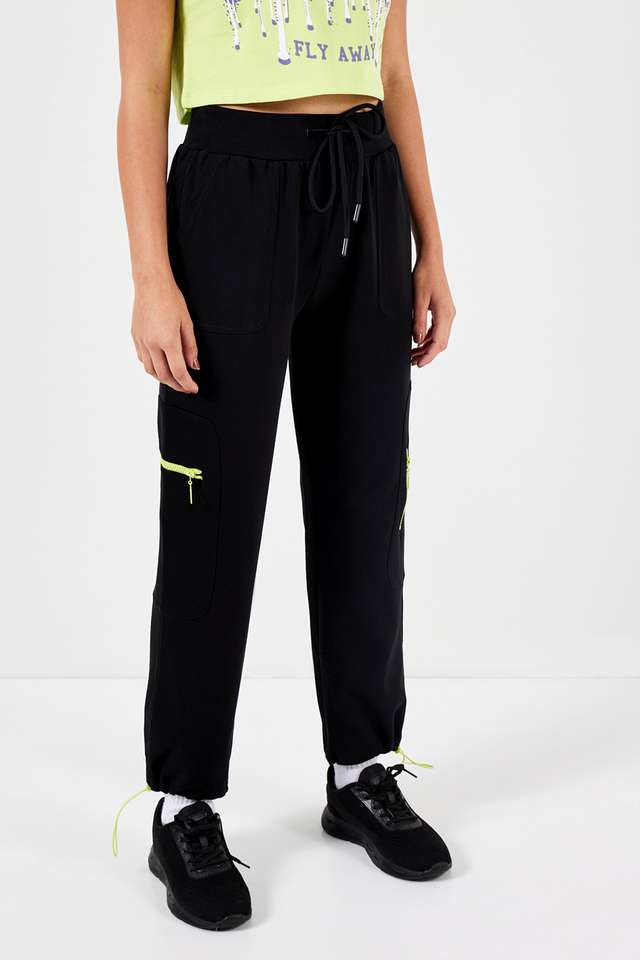 Solid-Full-Length-Cotton-Women-s-Joggers