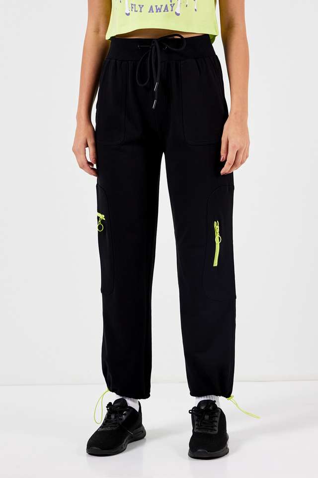 Solid-Full-Length-Cotton-Women-s-Joggers