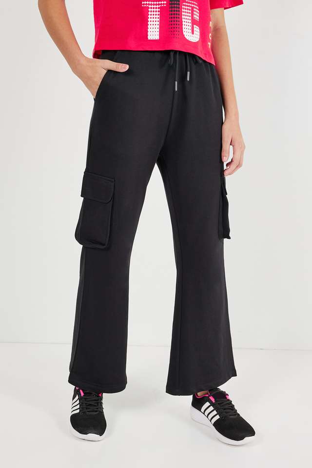 Solid-Full-Length-Cotton-Women-s-Joggers