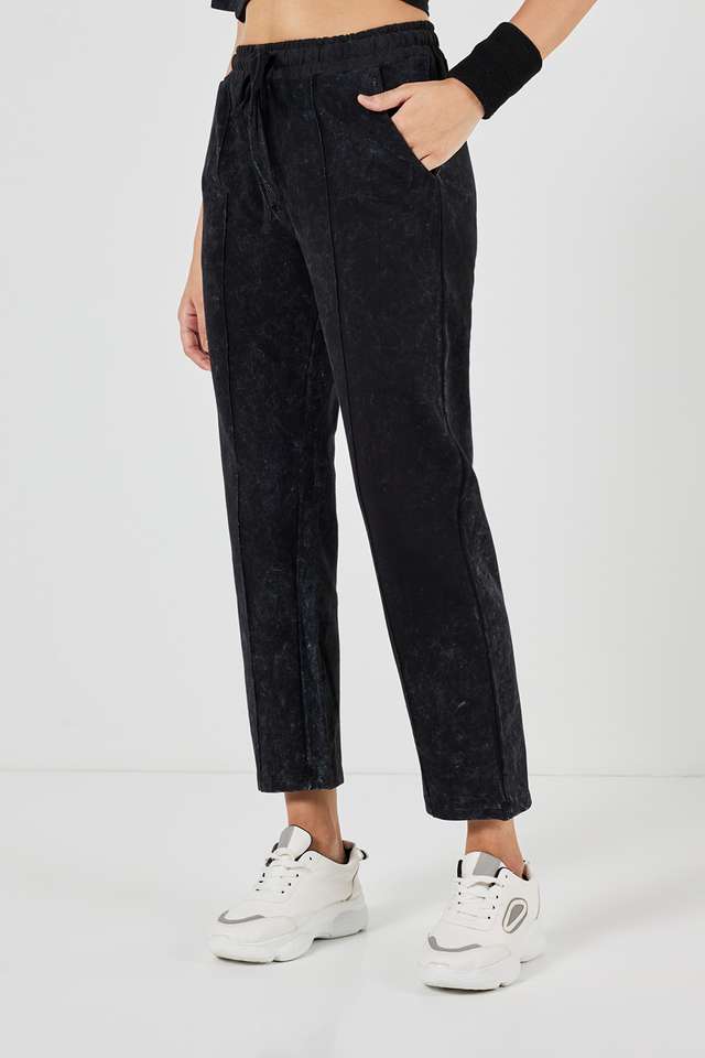 Solid-Full-Length-Cotton-Women-s-Joggers