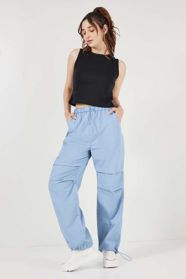 Solid-Full-Length-Cotton-Women-s-Joggers