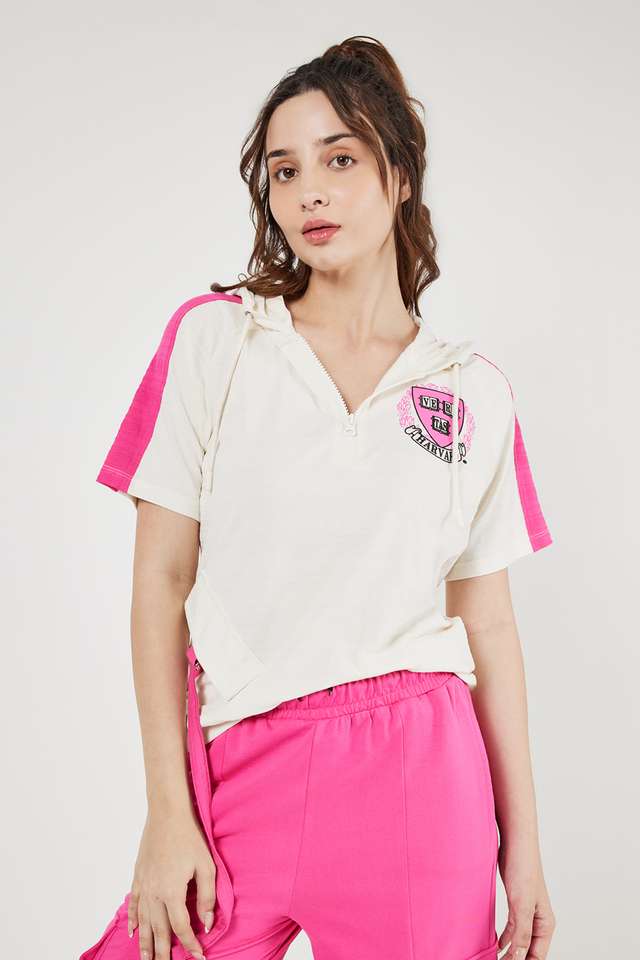 Printed-Cotton-Hooded-Women-s-T-Shirt