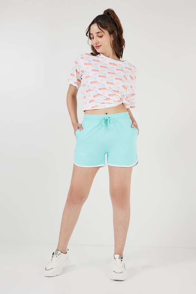 Solid-Cotton-Regular-Fit-Women-s-Shorts