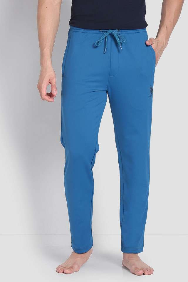 Solid-Polyester-Regular-Fit-Men-s-Track-Pants