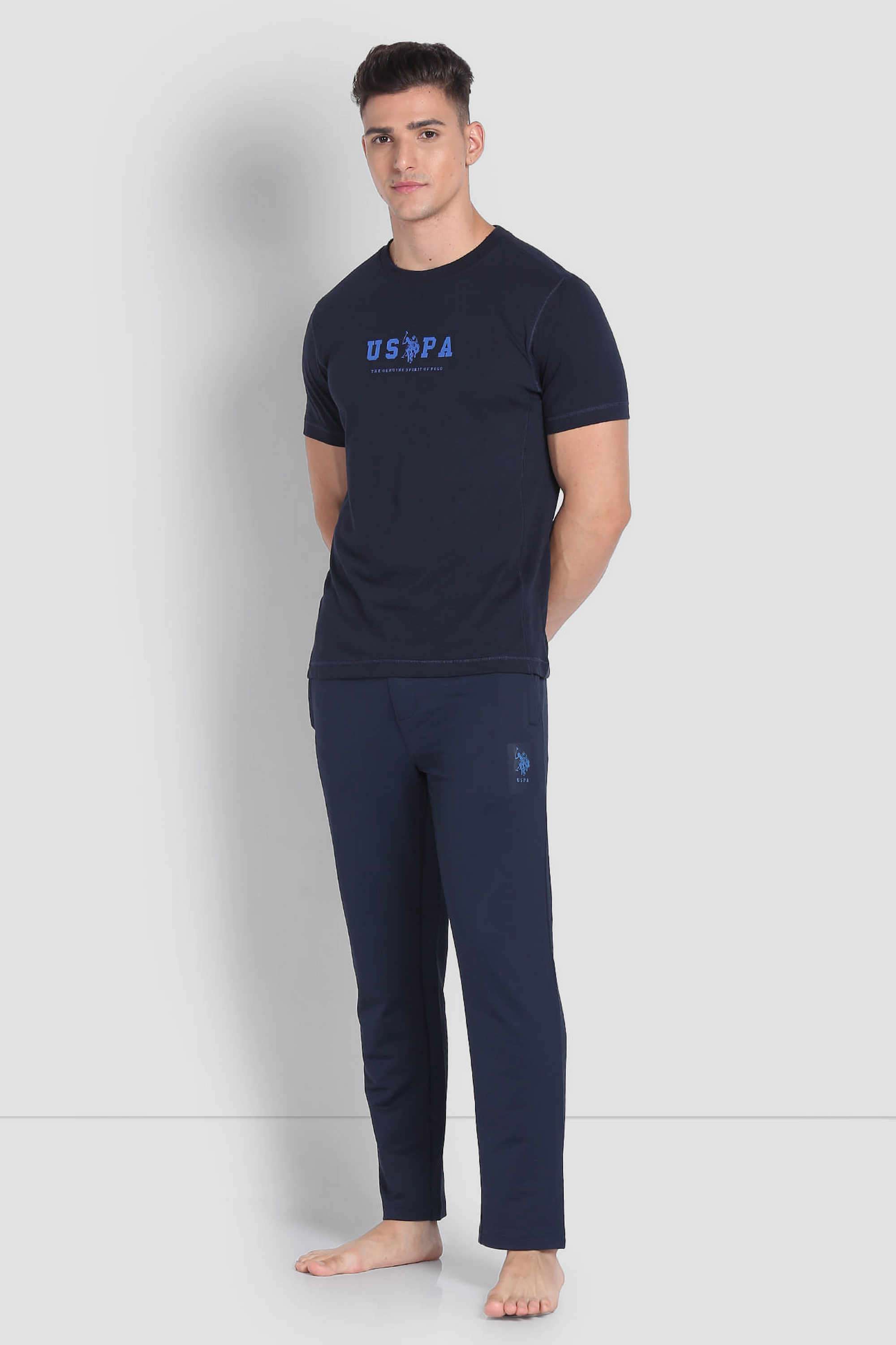 Solid-Polyester-Regular-fit-Men-s-Track-Pants