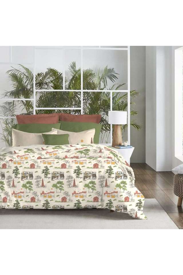 Atulya-Bharat-Printed-144-TC-Cotton-Double-Bedsheet-&-2-Pillow-Covers