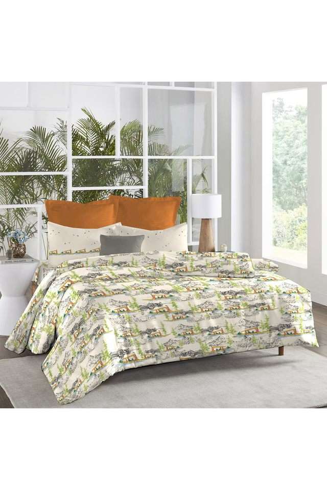 Atulya-Bharat-Printed-144-TC-Cotton-Double-Bedsheet-&-2-Pillow-Covers