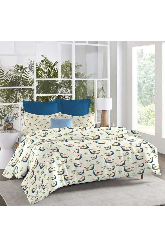 Atulya-Bharat-Printed-144-TC-Cotton-Double-Bedsheet-&-2-Pillow-Covers