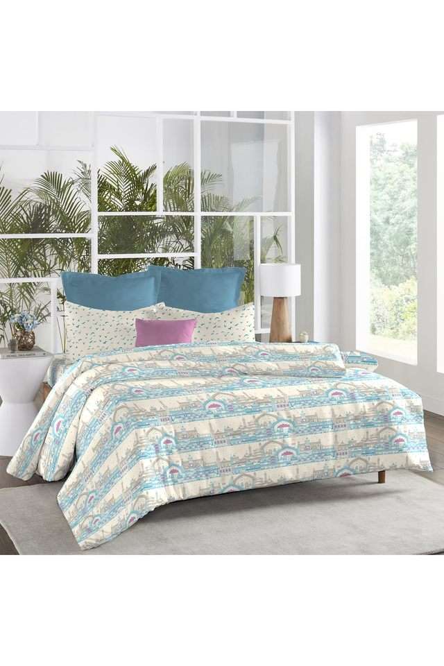 Atulya-Bharat-Printed-144-TC-Cotton-Double-Bedsheet-&-2-Pillow-Covers