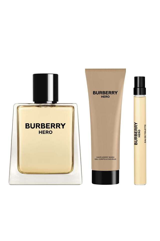 Hero-Perfume-Gift-Set---Pack-of-3-(100-ml-EDT -75-ml-Shower-Gel -10-ml-Travel-Size)