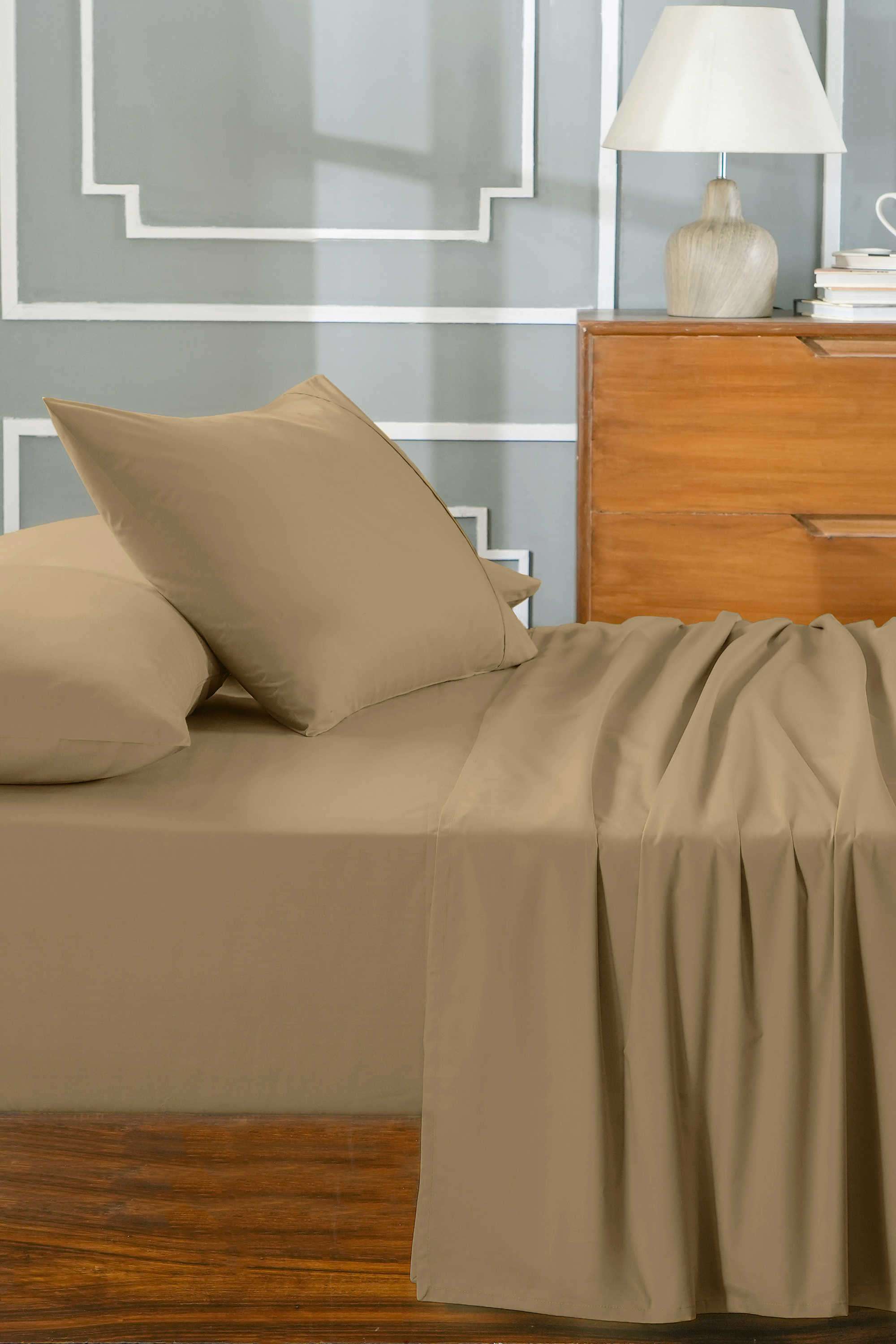 Slumber-King-Latte-Bed-Sheet-with-Pillow-Case