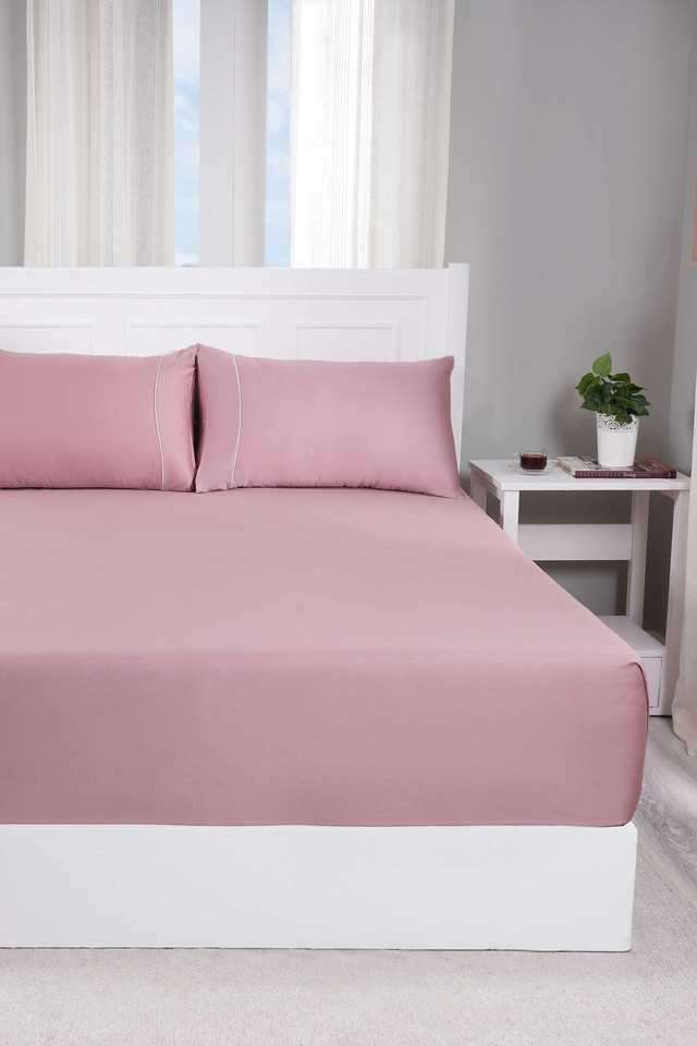 Viola-Misty-Rose-Double-Bed-Sheet-with-Pillow-Case