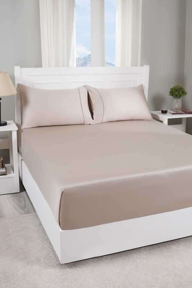 Viola-Sandshell-Double-Bed-Sheet-with-Pillow-Case
