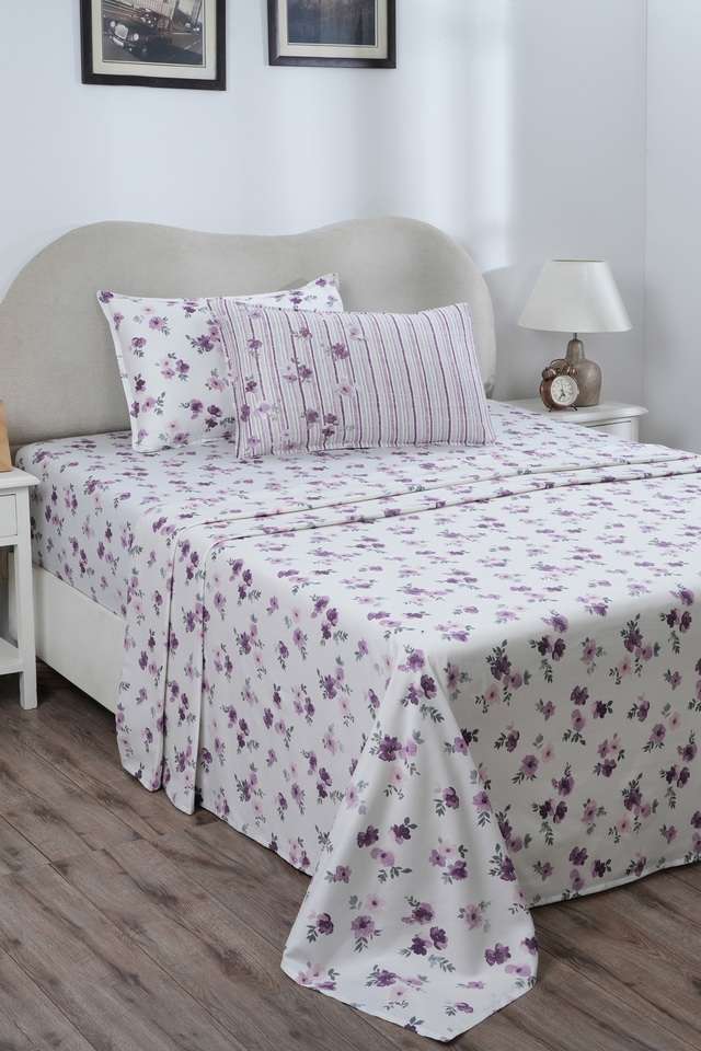 Ellen-Double-Purple-Bed-Sheet-with-Pillow-Case