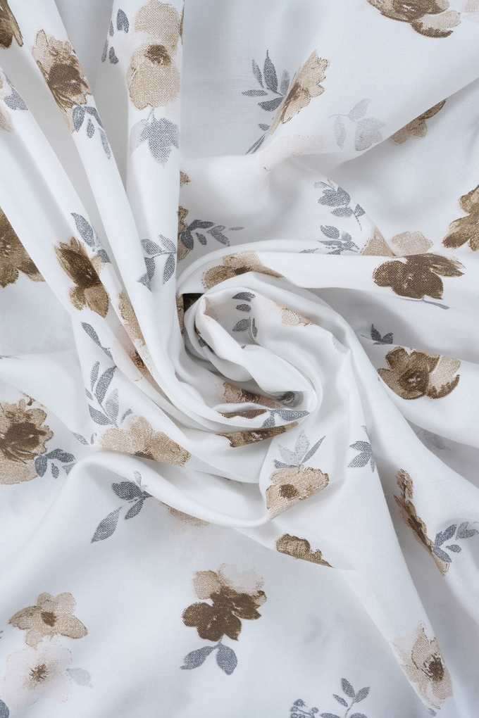 Eclectic-Garden-Ellen-Brown-Double-Bed-Sheet-with-Pillow-Case