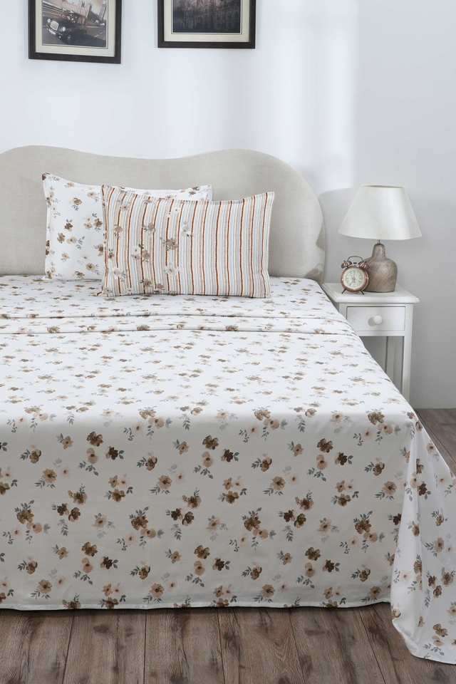Eclectic-Garden-Ellen-Brown-King-Bed-Sheet-with-Pillow-Case