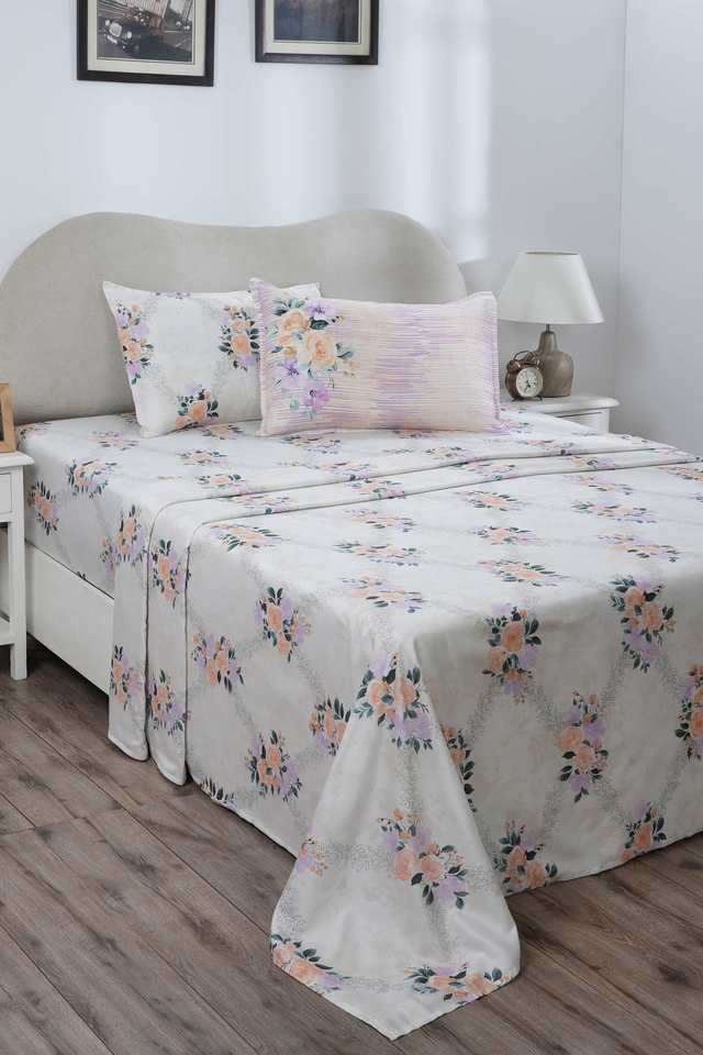 Eclectic-Garden-Arielle-Multi-Double-Bed-Sheet-with-Pillow-Case