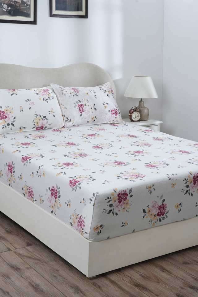 Eclectic-Garden-Gabriella-Red-Single-Fitted-Sheet-with-Pillow-Case