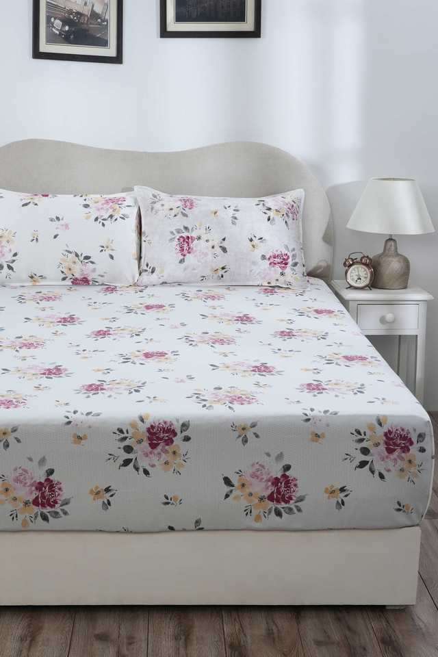 Eclectic-Garden-Gabriella-Red-Single-Fitted-Sheet-with-Pillow-Case