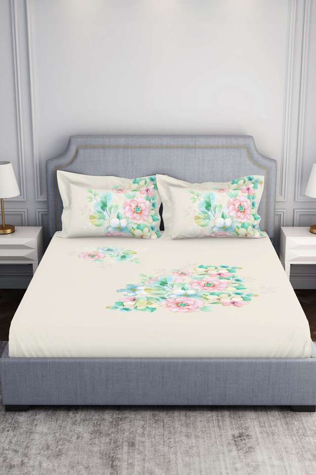 Floral-Safe-For-Skin-Cotton-210-TC-Seasonal-Double-Bedsheet