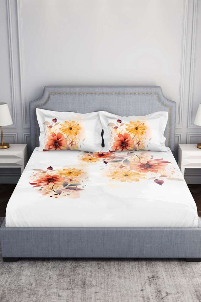 Floral-Safe-For-Skin-Cotton-210-TC-Seasonal-Double-Bedsheet