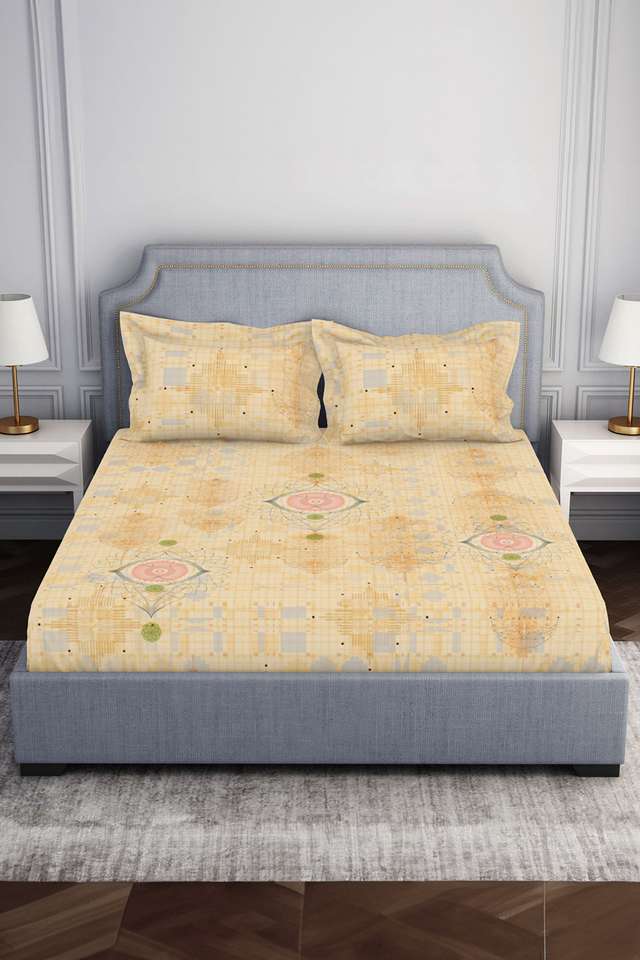 Geometric-Super-Soft-Cotton-138-TC-Seasonal-Double-Bedsheet