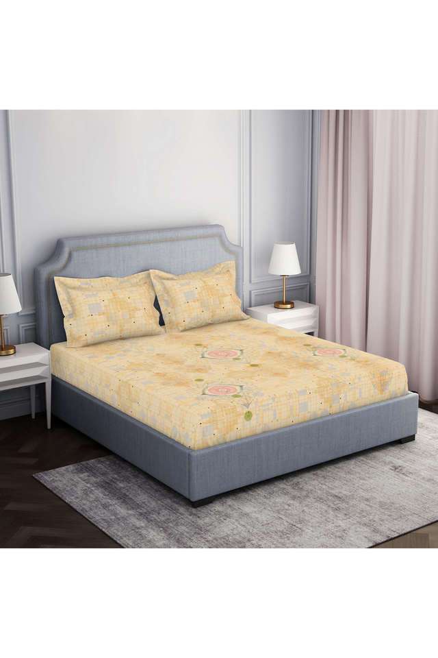 Geometric-Super-Soft-Cotton-138-TC-Seasonal-Double-Bedsheet