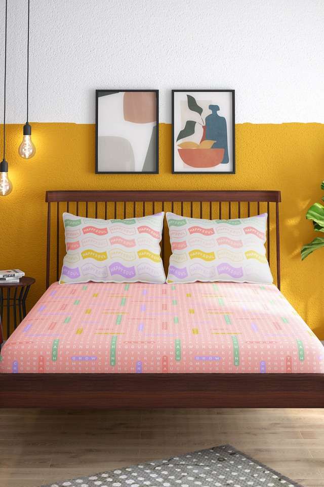 Printed-Cotton-King-Size-1-Bedsheet-With-2-Pillow-Covers