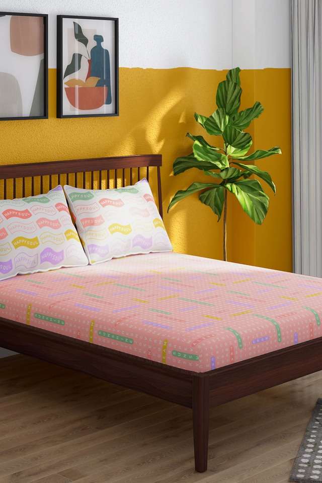 Printed-Cotton-King-Size-1-Bedsheet-With-2-Pillow-Covers