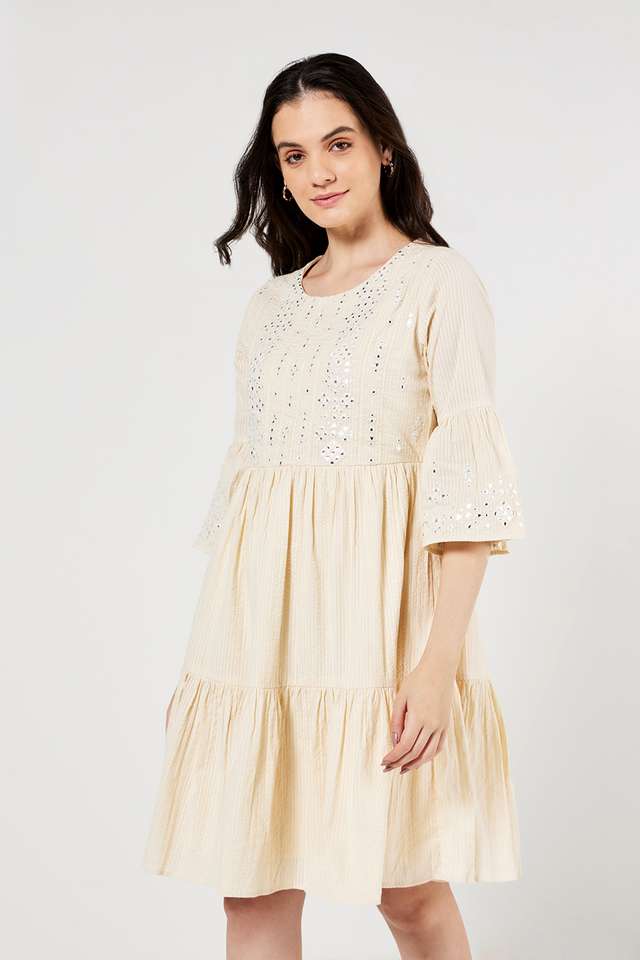 Solid-Round-Neck-Cotton-Women-s-Ethnic-Dress