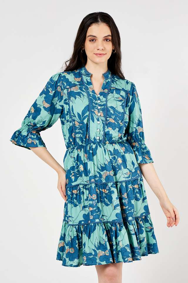 Printed-Collared-Rayon-Women-s-Ethnic-Dress