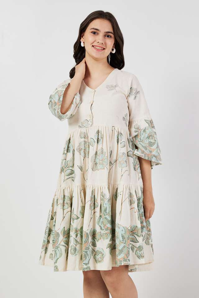 Printed-Cotton-Round-Neck-Women-s-Tunic