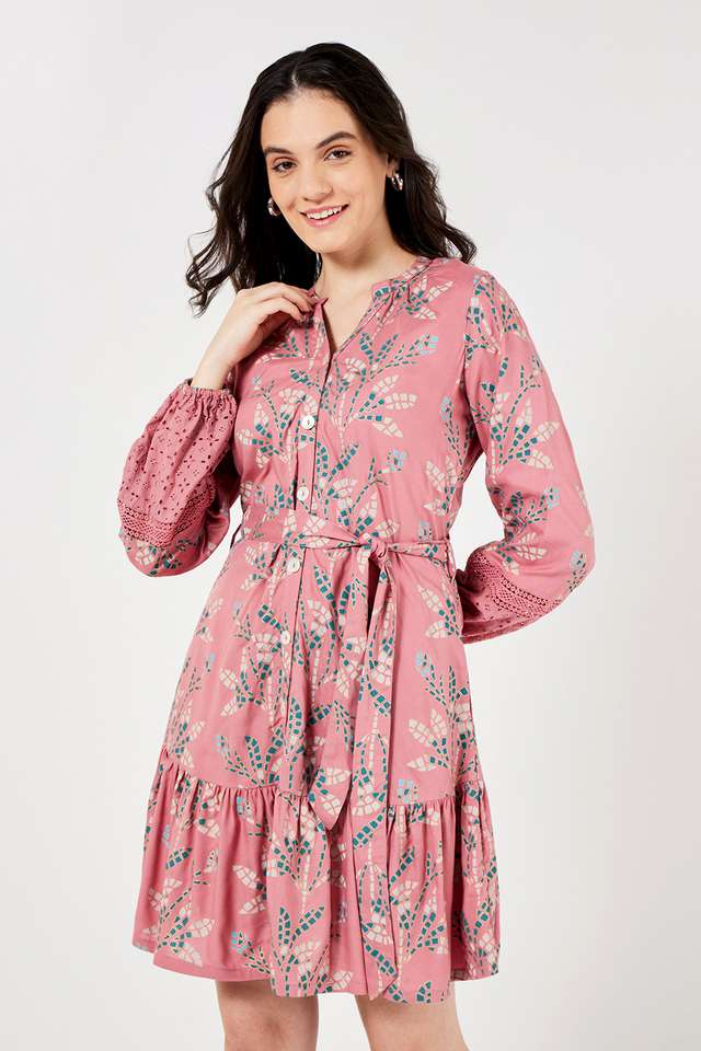 Printed-Collared-Rayon-Women-s-Ethnic-Dress
