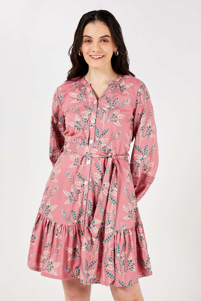 Printed-Collared-Rayon-Women-s-Ethnic-Dress