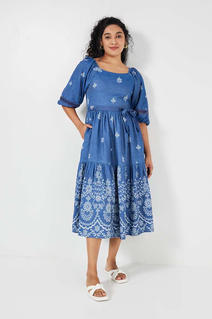 Printed-Square-Neck-Denim-Women-s-Ethnic-Dress
