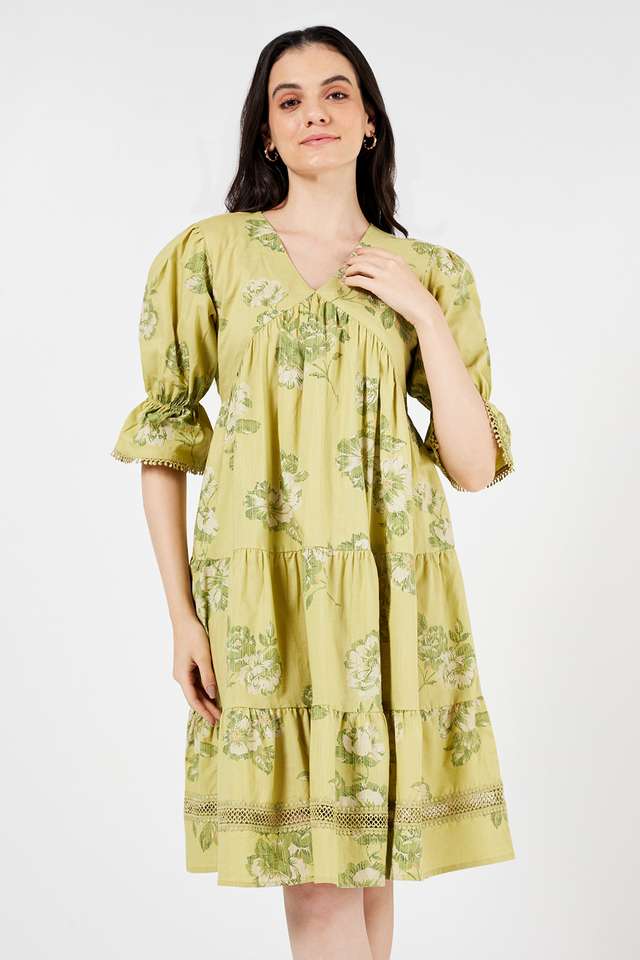 Printed-V-Neck-Cotton-Women-s-Ethnic-Dress