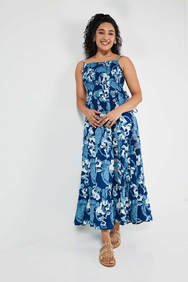Printed-Square-Neck-Rayon-Women-s-Ankle-Length-Ethnic-Dress