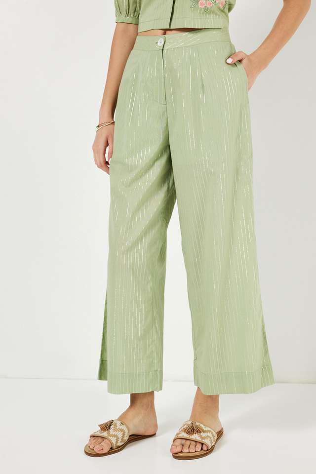 Solid-Ankle-Length-Cotton-Women-s-Palazzos