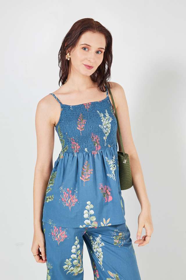 Printed-Cotton-Round-Neck-Women-s-Tunic