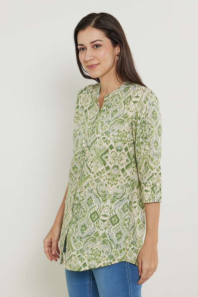 Printed-Rayon-Collared-Women-s-Tunic