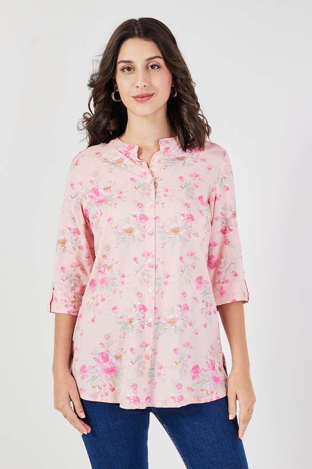 Printed-Rayon-Collared-Women-s-Tunic