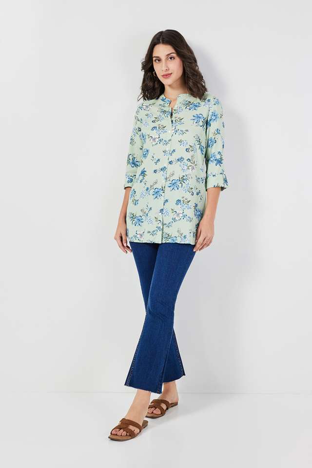 Printed-Rayon-Collared-Women-s-Tunic