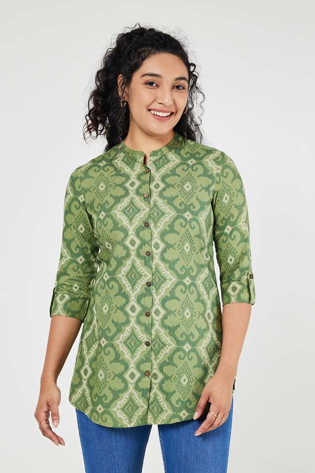 Printed-Rayon-Collared-Women-s-Tunic