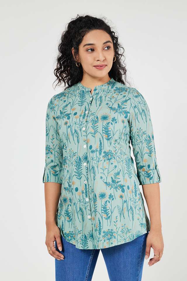 Printed-Rayon-Collared-Women-s-Tunic