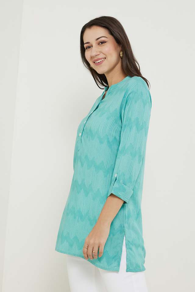 Printed-Rayon-Collared-Women-s-Tunic