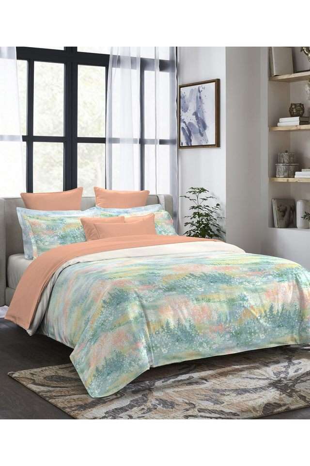 Indulgence-Painterly-Patterns-300-TC-Cotton-1-Bedsheet-with-4-Pillow-Covers