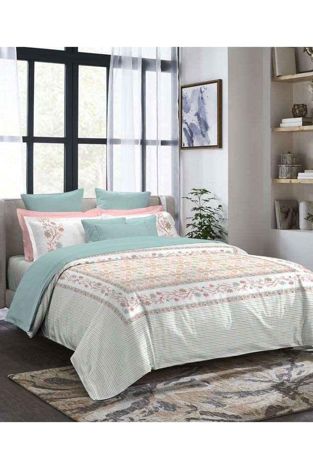 Indulgence-Painterly-Patterns-300-TC-Cotton-1-Bedsheet-with-4-Pillow-Covers
