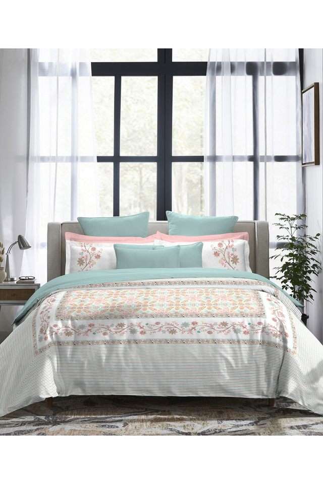 Indulgence-Painterly-Patterns-300-TC-Cotton-1-Bedsheet-with-4-Pillow-Covers