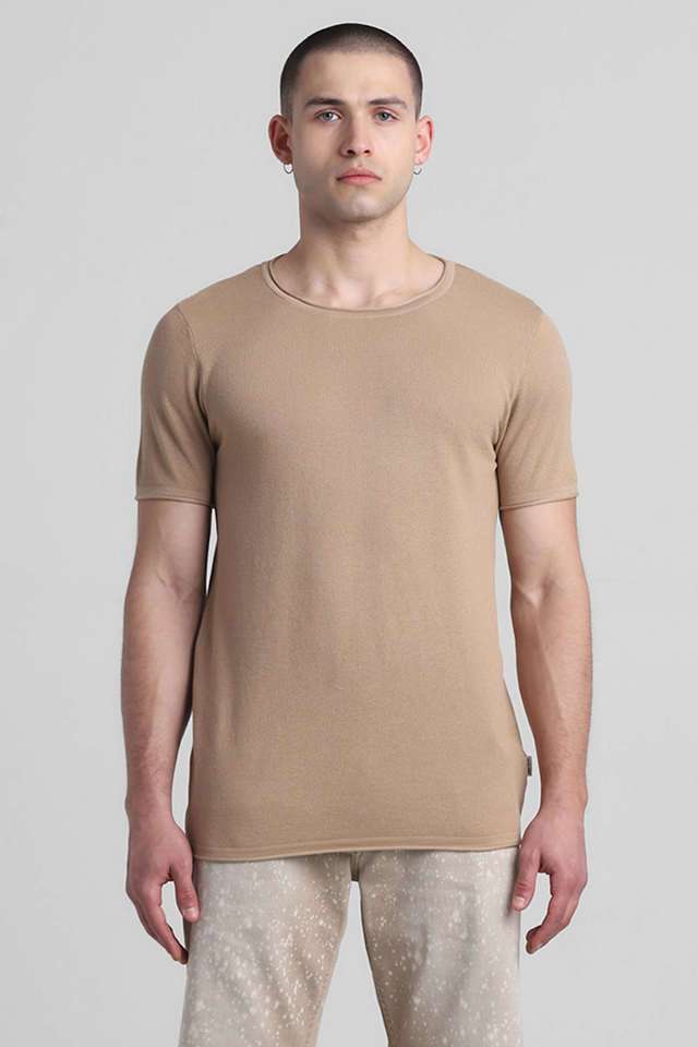 Solid-Cotton-Round-Neck-Men-s-T-Shirt